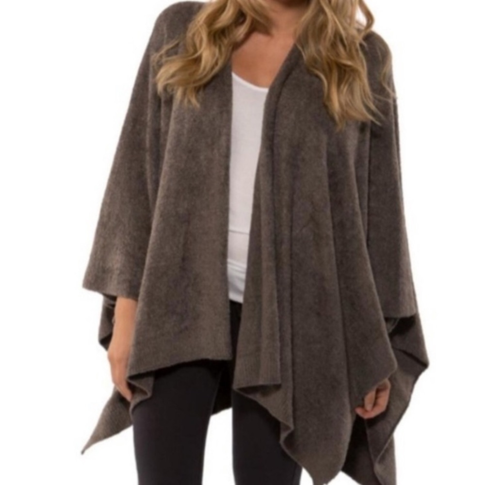 Barefoot Dreams BambooChic Lite Oversized Cocoa Brown Weekend Wrap Shawl